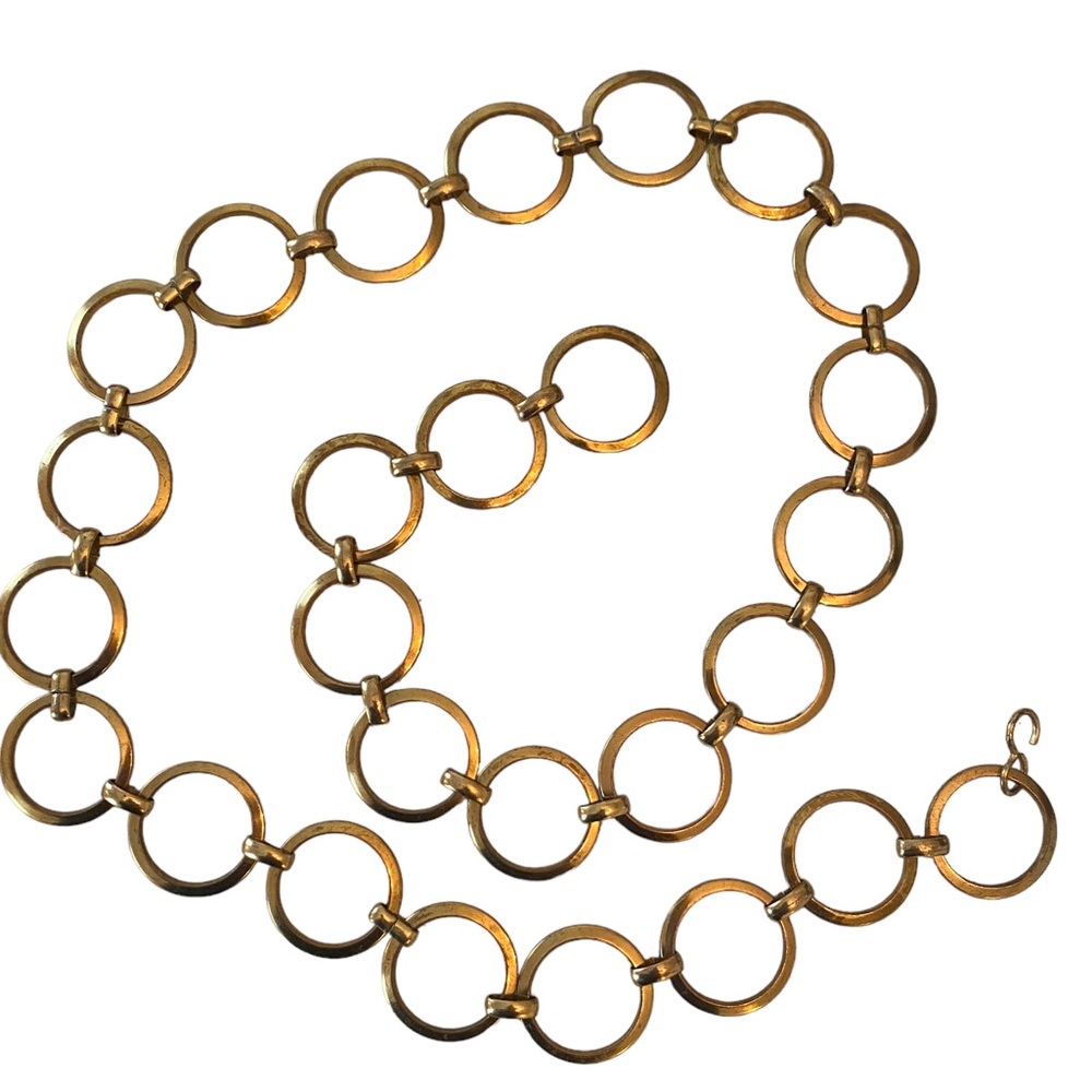 Vintage Brass Round Chain Belt